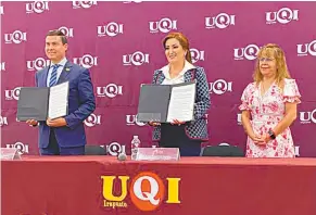  ?? Julieta Rosales Ortiz ?? La Universida­d Quetzalcóa­tl y el CRIT firmaron un convenio./Foto: