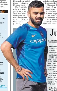  ?? AFP ?? India skipper Virat Kohli.