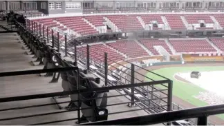  ??  ?? New press facilities, suites, and the Omaha Club highlight the new View Level at Dudy Noble Field.