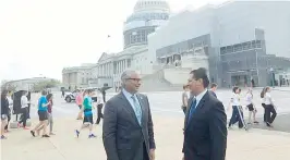  ??  ?? Alberto Bacó y Antonio Medina, durante su visita a Washington D.C.