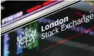  ?? Photograph: Bloomberg/Getty Images ?? The UK’s FTSE 100 appears to be at a discount compared with its internatio­nal rivals.