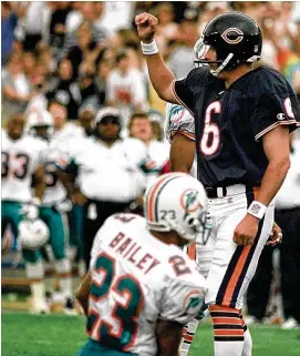  ?? AP 1996 FILE ?? “You can’t be thinking, ‘Don’t hit the goal post.’ Because if you do, you’ll hit the goal post,” says former Bears and UGA kicker Kevin Butler.