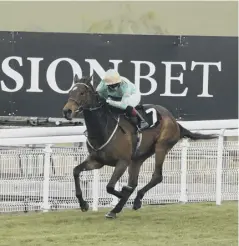  ??  ?? Fairy Cakes (Edward Greatrex) was one of Saturday’s winners at 28/1