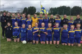  ??  ?? Congratula­tions to the Calry/ St Joseph’s Girls U14 team who won the County Féile Final on Saturday and now qualify for the All- Ireland Féile Finals along with the lads who have already qualified.