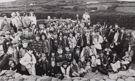  ??  ?? A contingent of North Kerry scouts who took part in Sunday’s archaeolog­ical hike in West Kerry.