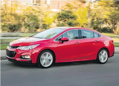  ?? CHEVROLET ?? The Chevy Cruze diesel looks identical to a regular Cruze, but will allow you to drive past gas stations with ease.