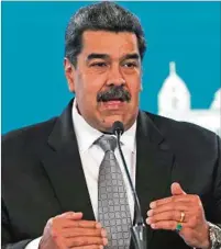  ??  ?? RECLAMO. El presidente Nicolás Maduro quiere el oro.