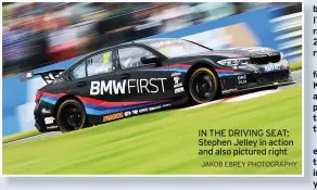  ?? JAKOB EBREY PHOTOGRAPH­Y ?? IN THE DRIVING SEAT: Stephen Jelley in action and also pictured right