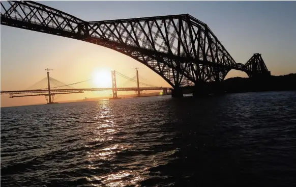  ??  ?? this week’s In the Frame competitio­n entry comes from Courier reader Lorna stevenson, from Bathgate.
she captured this beautiful picture of sunset over the Forth Bridges, following a bird watching trip on the Maid of the Forth with her friend Linda...