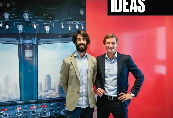  ??  ?? INNOVACIÓN. Nacho Tovar y Gabriel Perdiguero tienen como objetivo que Iberia trabaje con 20 start-ups al año.