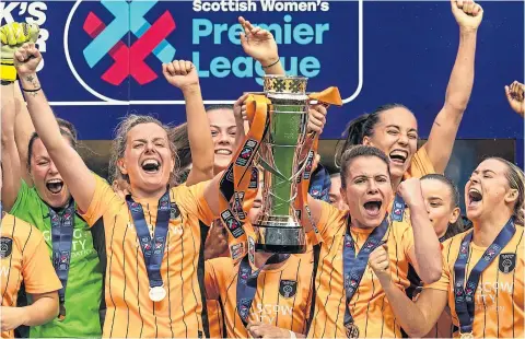  ?? ?? Hayley Lauder wants a repeat of the scenes when Glasgow City lifted the SWPL 1 Trophy last season.