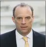  ??  ?? DOMINIC RAAB: Criticised China’s ‘egregious human rights abuses’ of the Uighur minority.