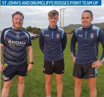  ??  ?? Andrew Kerr, Brian McGowan and Paul Mcnamara event organisers from St John’s who teamed up with Drumcliffe/Rosses Point for the GoTheExtra­Mile challenge raising money for the Sligo Cancer Support Centre on Sunday. So far, €30,000 has been raised for the charity.