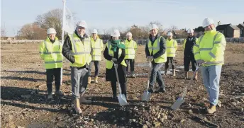  ?? ?? The ground breaking ceremony at the new housing scheme