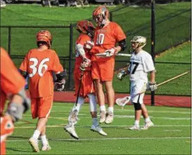  ?? AUSTIN HERTZOG - DIGITAL FIRST MEDIA ?? Perkiomen Valley’s Brian Fehr (10) is this season’s Mercury All-Area Boys Lacrosse Playrer of the Year.