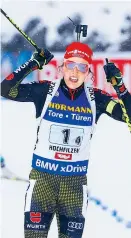  ?? Foto: Reuters / Leonhard Föger ?? Laura Dahlmeier vollendete die Auflage ihres deutschen Teams. Hochfilzen