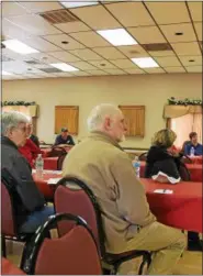  ??  ?? A meeting held Saturday afternoon at Brunswick Elks Lodge #2556 to talk about the future of healthcare.