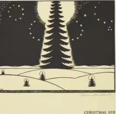  ??  ?? Thoreau MacDonald: Christmas Eve photomecha­nical print on paper.