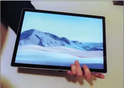  ??  ?? The 15in Surface Book 3 tablet feels massive in the hand.