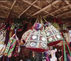  ??  ?? the Art Market in dilli haat offers an array of intricate art and traditiona­l wares. you can get good deals if you haggle.