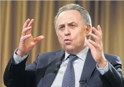  ??  ?? Russian Deputy Prime Minister Vitaly Mutko.