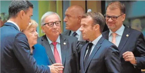  ?? REUTERS ?? El presidente Sánchez, durante el encuentro con líderes europeos esta semana celebrado en Bruselas