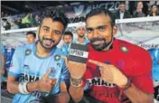  ?? GETTY ?? PR Sreejesh (right) replaced Manpreet Singh as skipper.