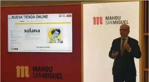  ??  ?? El director general de Mahou San Miguel ha detallado el lanzamient­o de 'Solana', su tienda online para llegar directamen­te al consumidor.
