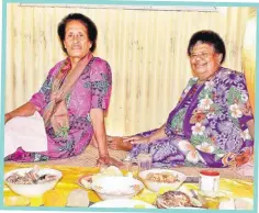  ?? Picture: FT/FILE ?? Sivo Nasoi with Ateca Ratu enjoy their Mother’s Day lunch in Lautoka in 2020.