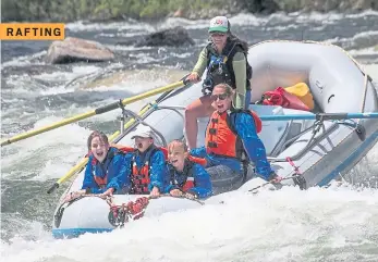  ?? WHITE OTTER ADVENTURES ?? White Otter Adventures offers excursions with Class IV rapids along the Salmon River in Stanley, Idaho.