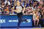  ?? RALPH FRESOL/ASSOCIATED PRESS FILE ?? Referee Jenna Schroeder made NBA history on Monday, as she was one of two women who officiated a regular-season contest together for the first time.