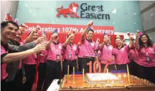  ??  ?? Koh centre) at Great Eastern Life's 107th anniversar­y celebratio­n in Kuala Lumpur yesterday.