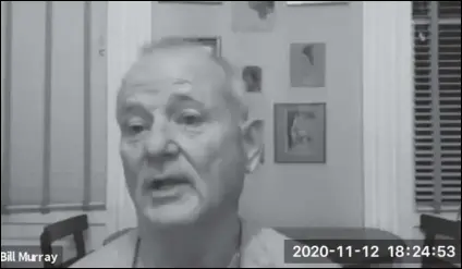  ?? ASSOCIATED PRESS ?? In this image taken from video, actor Bill Murray takes part in a virtual production of “Poetry for the Pandemic” last month. Murray is set to play Job in a biblical reading designed to spark meaningful conversati­ons across spiritual and political divides.