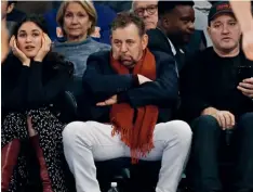  ??  ?? From right: James Dolan watches his New York Knicks play; a Chicago Bears fan shares his management strategy.