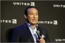  ?? THE ASSOCIATED PRESS ?? United Airlines CEO Oscar Munoz delivers remarks in New York on July 2, 2016.