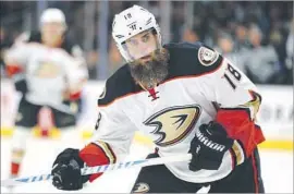  ?? Jae C. Hong Associated Press ?? THE DUCKS are hoping that veteran forward Patrick Eaves, who has played in only one game with the team this season, will help boost their power play.