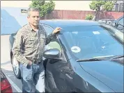  ?? COURTESY OF EDHUAR ARELLANO ?? Edhuar Arellano has been driving for Uber and Lyft for four years. He favors companies making drivers employees.