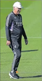  ?? ?? Ancelotti, ayer en Valdebebas.