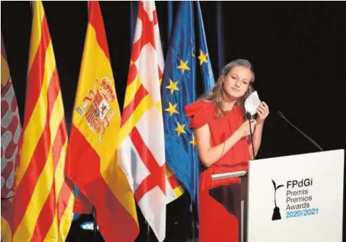  ?? // INÉS BAUCELLS ?? La Princesa Leonor, en julio del año pasado, en la entrega de premios de la FPdGi, en Barcelona