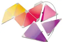  ?? NANOLEAF ?? A Nanoleaf Aurora smart LED light panel, available at Best Buy, allows you to play with the colour and placement of your lighting.