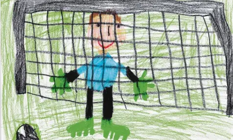  ?? Bild: Florian Käufl, 6 Jahre, Landkreis Günzburg ?? Er steht im Tor und nicht dahinter: Manuel Neuer kehrt gegen Österreich an seinen Stammplatz zurück.
