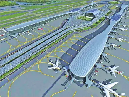  ??  ?? An artist impression of Navi Mumbai Airport.