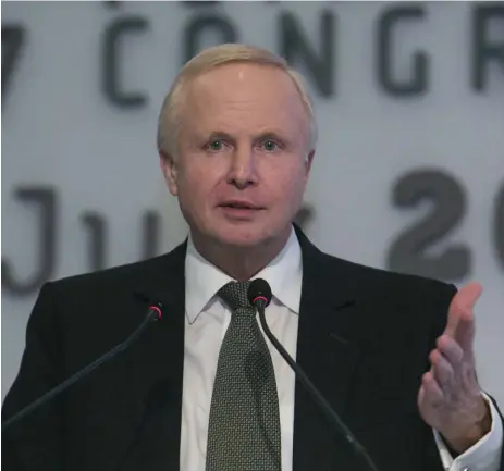  ??  ?? La declaració­n. "Más de 40% del aumento general en la demanda de energía se va a cubrir con renovable", Bob Dudley de BP.