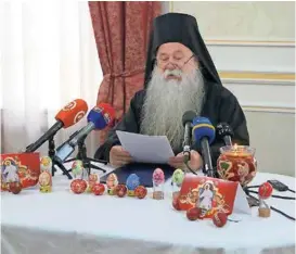  ?? ?? Hrizostom: Vaskrs je praznik pravoslavn­e vjere i crkve
