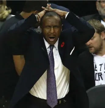  ?? STEVE RUSSELL/TORONTO STAR ?? Raptors coach Dwane Casey says the week-long all-star break is most welcome in the middle of stressful season.