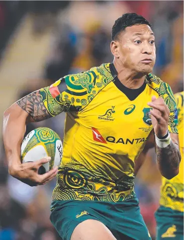  ?? Picture: AAP IMAGE ?? BATTERIES RECHARGED: Israel Folau is back in training after an extended break.