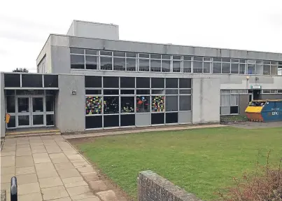  ??  ?? Teenagers have been spotted in the grounds of the former Forfar High School.