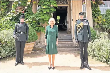  ??  ?? SPEAKING OUT: General Sir Patrick Sanders with the Duchess of Cornwall.