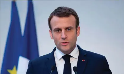  ??  ?? President Macron is inviting the public’s opinion on topics such as taxation, the role of the state and green initiative­s. Photograph: Ian Langsdon/AFP/Getty Images
