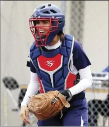  ?? Courtesy photo ?? Valencia native Amy Moore earned a silver medal with Great Britain at the Softball European Championsh­ips in Barcelona in her return from a three-year retirement.